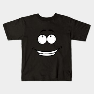 Happy Face Looking Up T-Shirt/Mask Kids T-Shirt